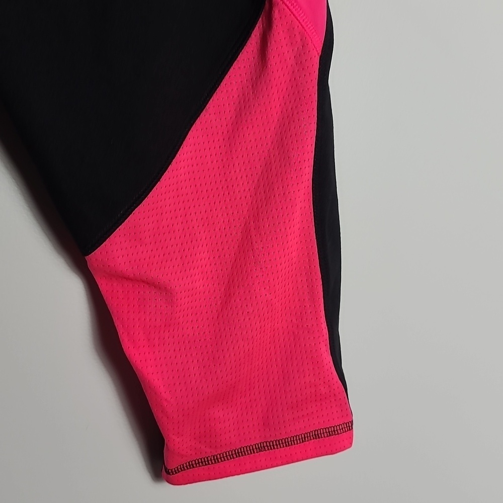 CHAMPION NWT High Performance Black & Pink Leggings w/ Drawstring Waistband L - Picture 11 of 14